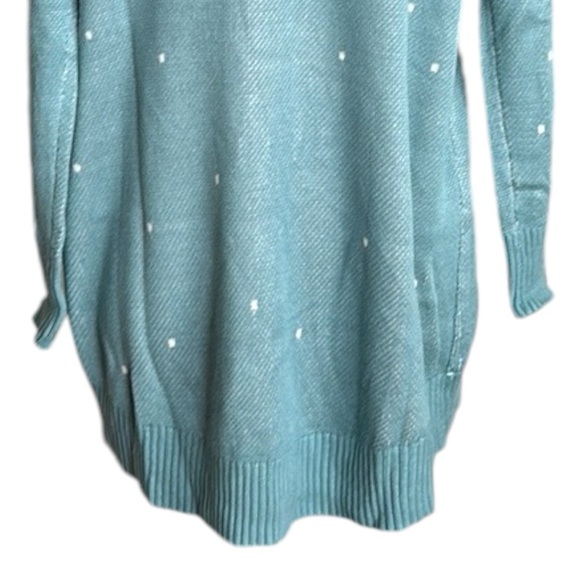 Light-Up Holiday Christmas Sweater Teal Blue Twinkle Lights Batteries Included M - Picture 10 of 15